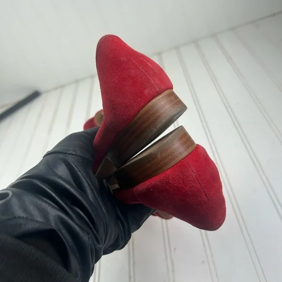Talbots Red Suede Loafer Flats Womenโs Size 9.5 - Picture 11 of 11